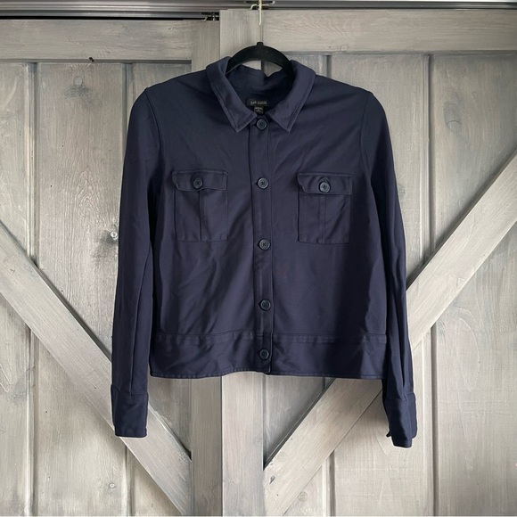 J Jill women’s navy wearever stretchy soft jacket size M Petite‎ MP - Picture 1 of 5